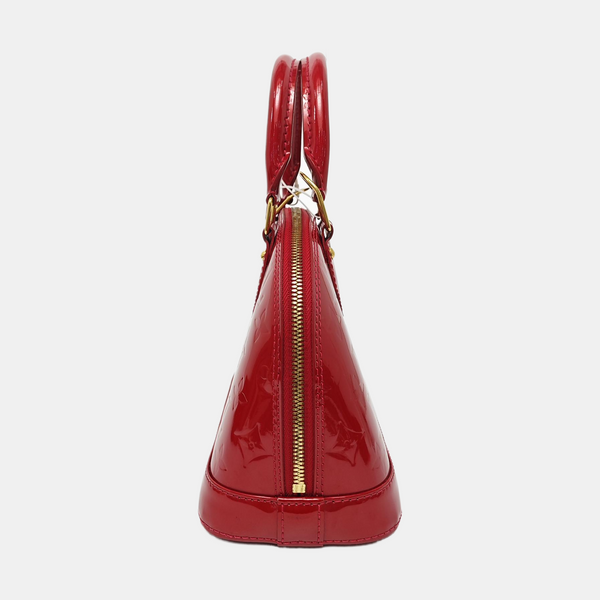 ALMA BB Monogram Patent Leather Red