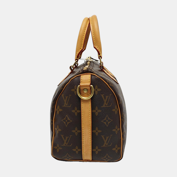 SPEEDY 25 Monogram Coated Canvas Brown