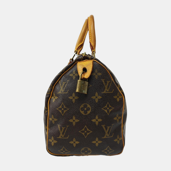 SPEEDY 25 Monogram Coated Canvas Brown