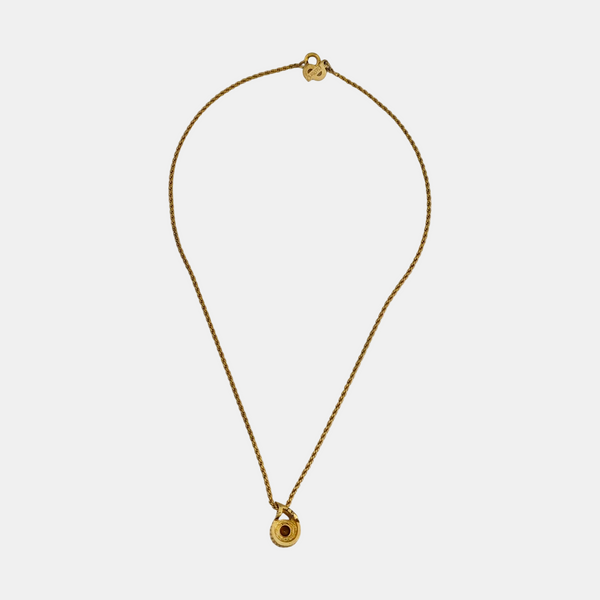Twist Round Metal Gold Necklace