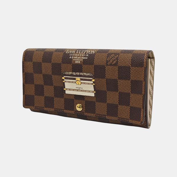 SARAH Damier Ebene Coated Canvas Brown