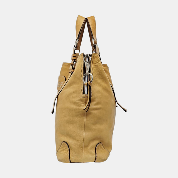 Lambskin Tote Bag Brown