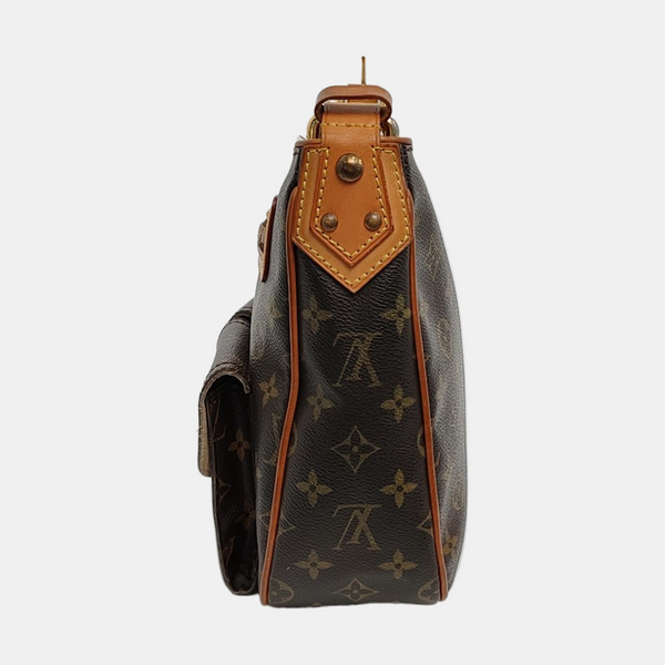 HUDSON MM Monogram Coated Canvas Brown