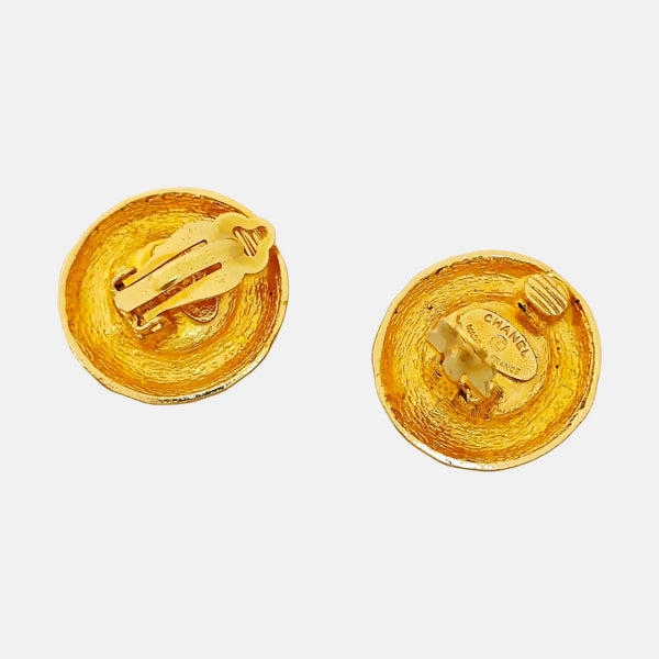 Metal Gold Clip On Earrings