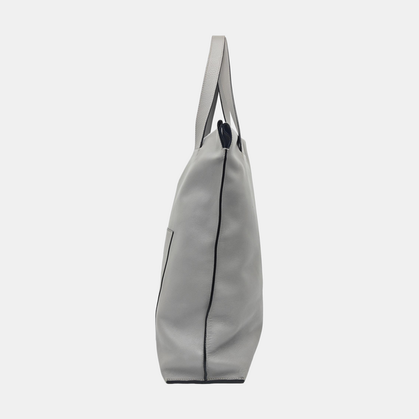 Calfskin Top Handle Bag Gray