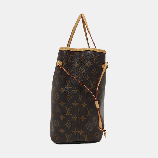 NEVERFULL MM Monogram Coated Canvas Brown