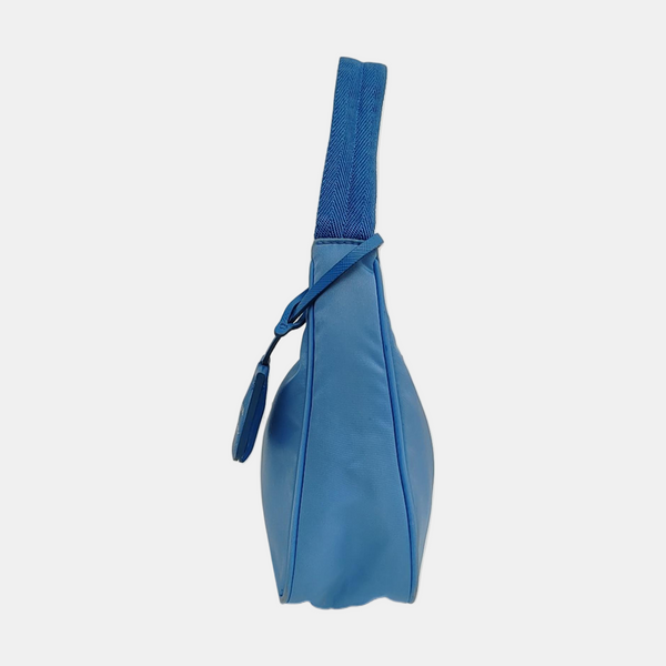 Authenticated pre-owned Re-Edition2000 Mini Nylon Blue - Top Handle Bag at Looply