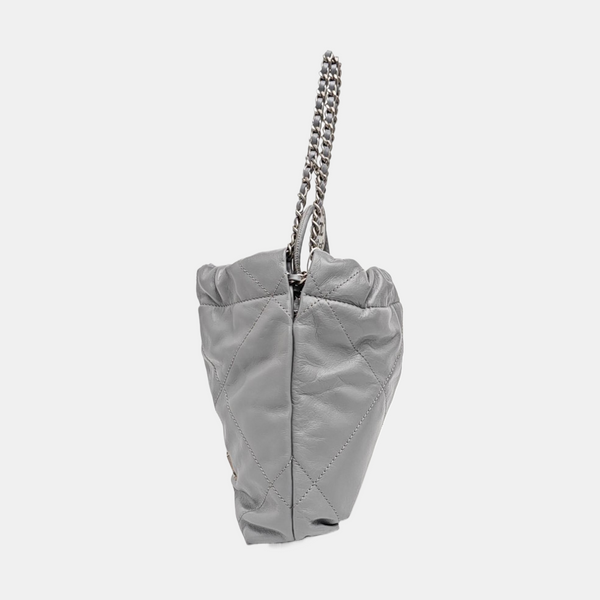 CHANEL 22 Mini Quilted Calfskin Gray