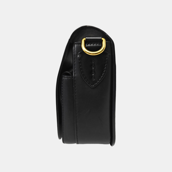 Square Stone Calfskin Black