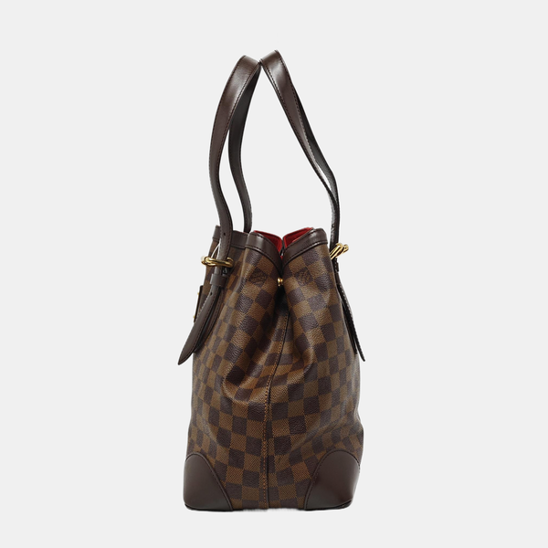 HAMPSTEAD MM Damier Ebene Coated Canvas Brown