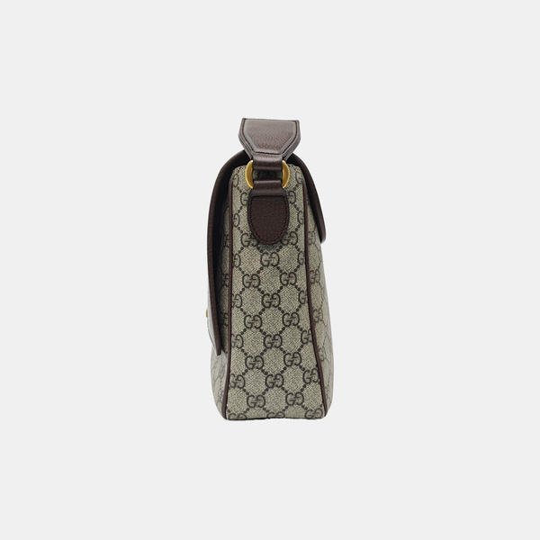 Ophidia Small Monogram Coated Canvas Beige