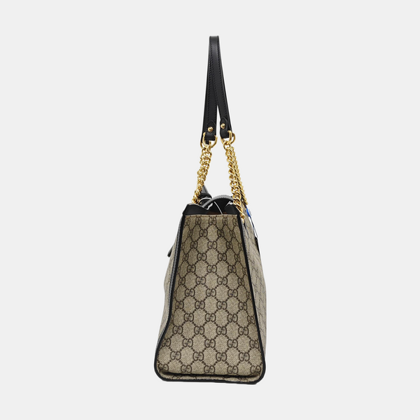 Padlock Medium Monogram Coated Canvas Beige