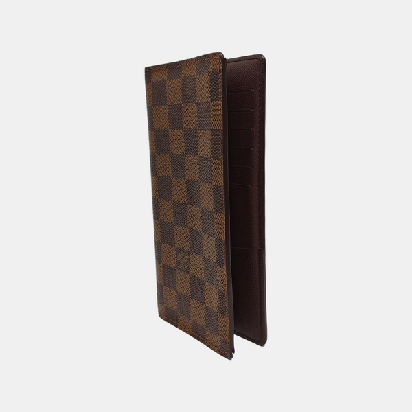 Damier Ebene Coated Canvas Wallet Brown