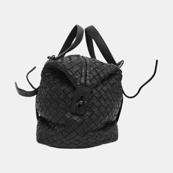 Lambskin Top Handle Bag Black