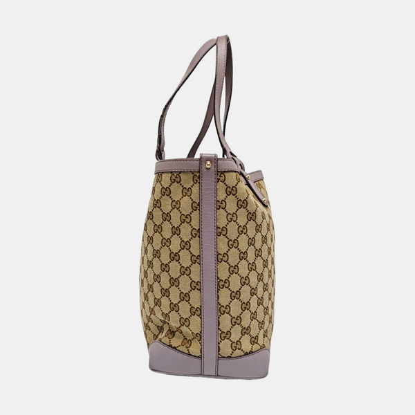 Monogram Canvas Tote Bag Brown