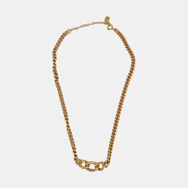 Twist Round Metal Gold Necklace