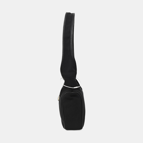 Nylon Top Handle Bag Black