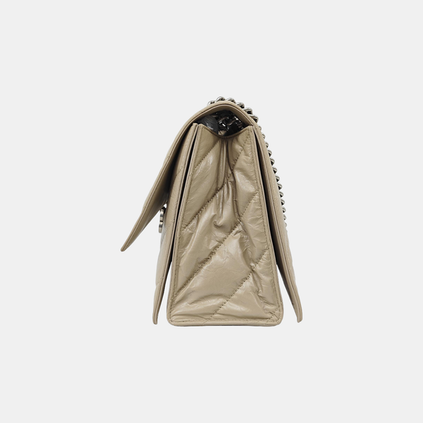 Crush Medium Quilted Calfskin Beige