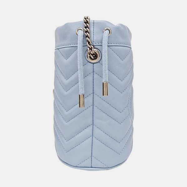 GG Marmont Mini Quilted Calfskin Blue