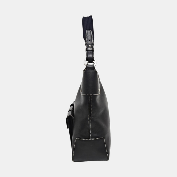 Calfskin Shoulder Bag Black