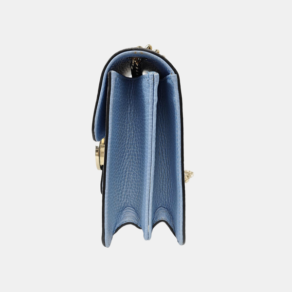 Interlocking G Small Calfskin Blue
