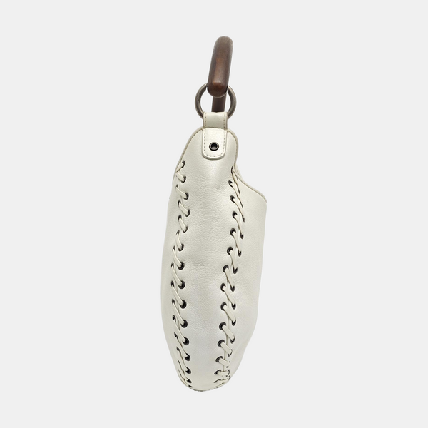 Calfskin Top Handle Bag White
