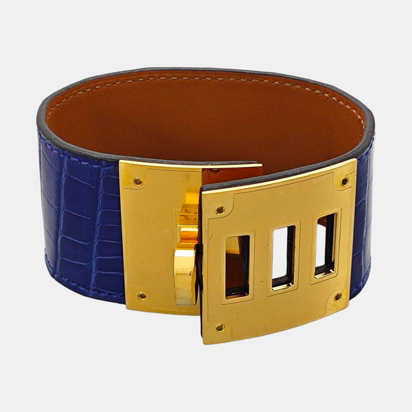 Kelly Dog Leather Blue Bangle
