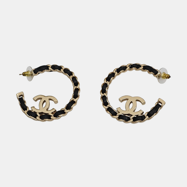Metal Black Stud Earrings