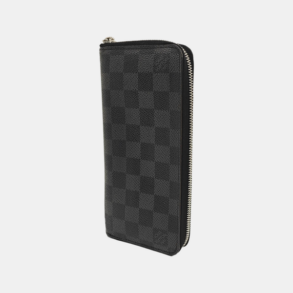ZIPPY Damier Graphite Coated Canvas Gray Wallet