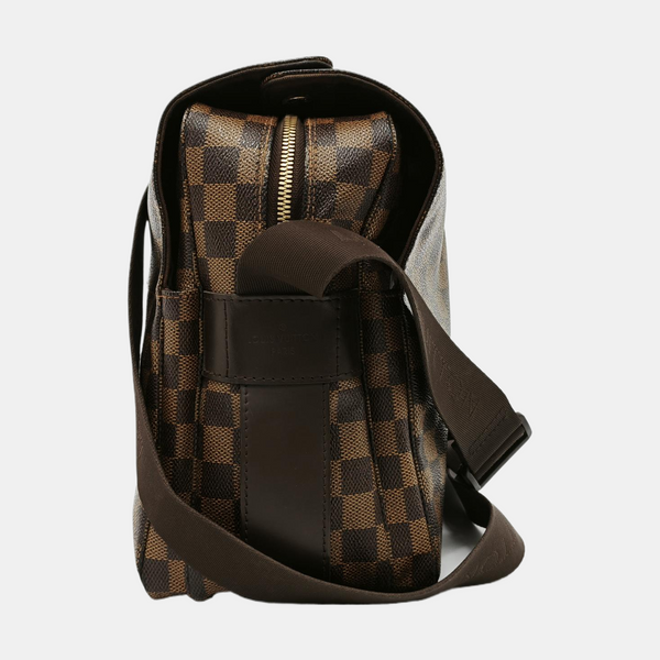 NAVIGLIO Damier Ebene Coated Canvas Brown