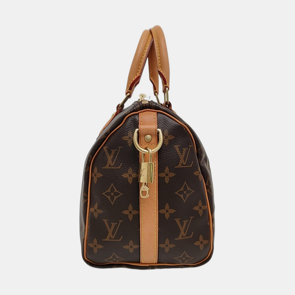 SPEEDY 25 Monogram Coated Canvas Brown