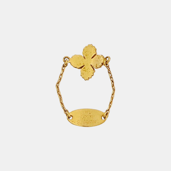 BLOOMING STRASS Metal Gold Ring EU 62