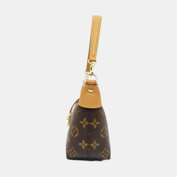 Pochette Mia Monogram Coated Canvas Brown