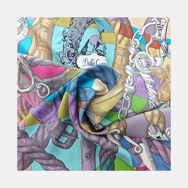 Mulberry Silk Silk Scarf Multicolor