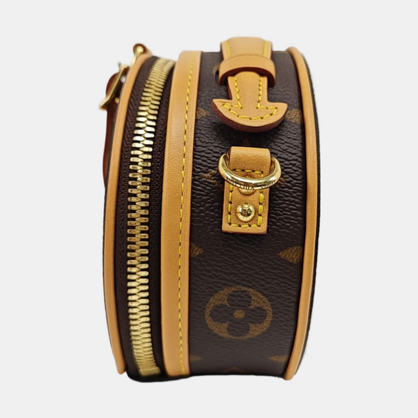 BOITE CHAPEAU Mini Monogram Coated Canvas Brown