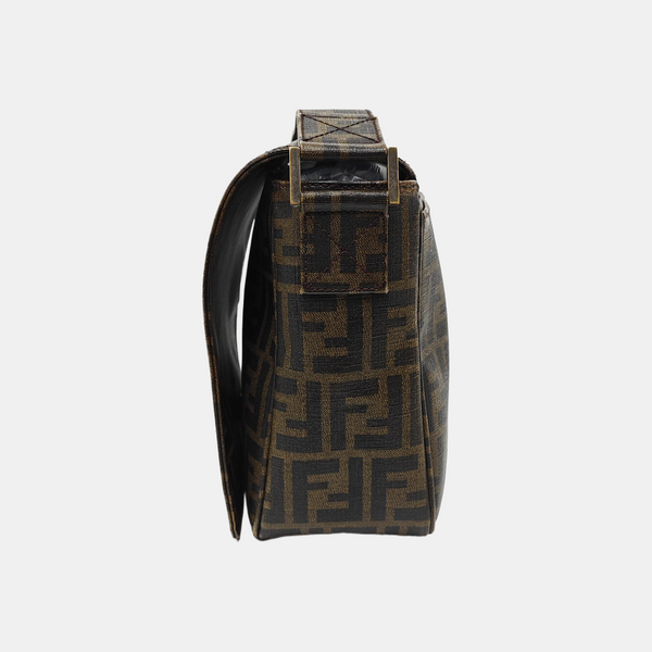 Coated Canvas Shoulder Bag Beige