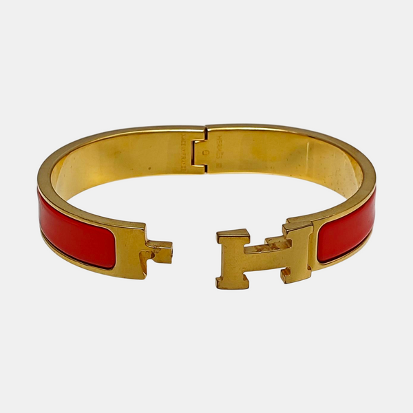 Clic H Metal Orange Bangle
