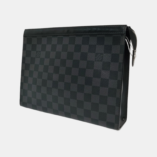Pochette Voyag MM Damier Graphite Coated Canvas Gray