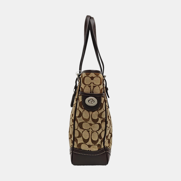Monogram Canvas Tote Bag Brown