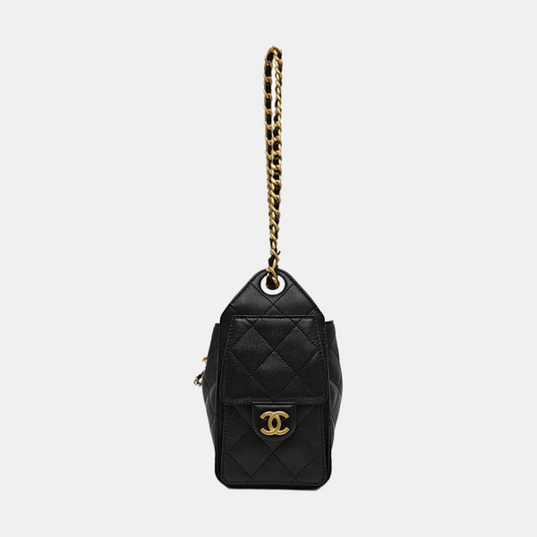 CHANEL 25 Quilted Denim Blue