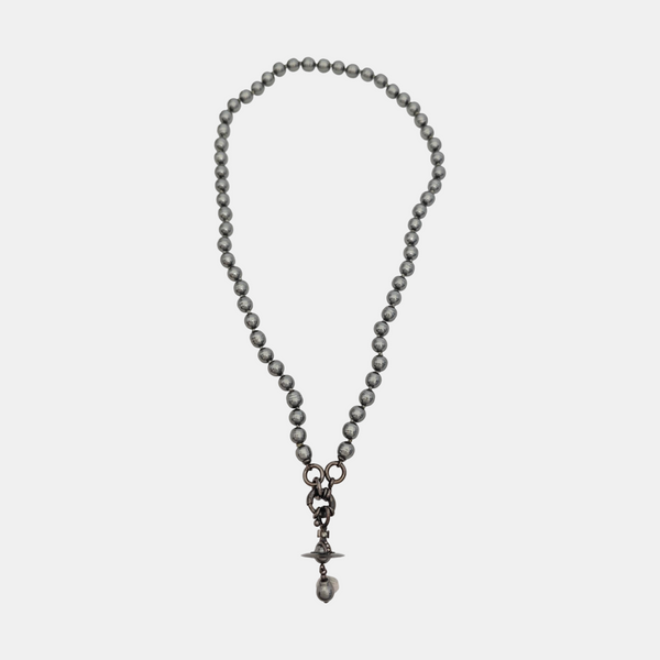 Faux Pearl Gray Necklace