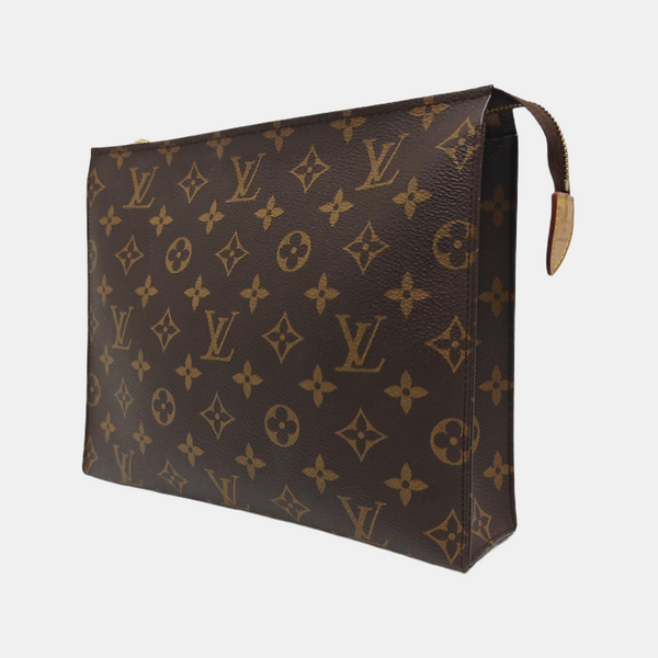 TOILET POCKET 26 Monogram Coated Canvas Brown