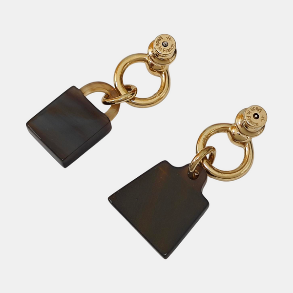 Metal Blue Stud Earrings