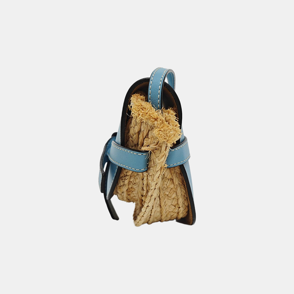 Authenticated pre-owned Gate Straw Blue - Shoulder Bag at Looply