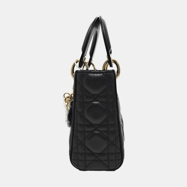 Lady Dior Mini Cannage Lambskin Black