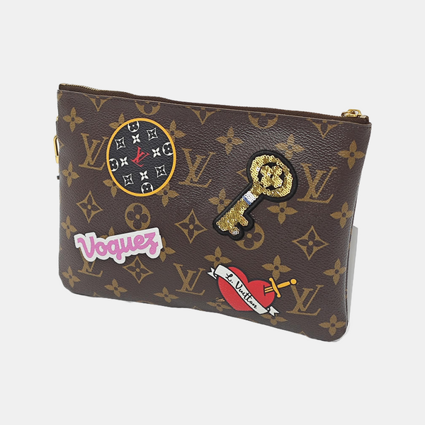 CITY POUCH Monogram Coated Canvas Brown
