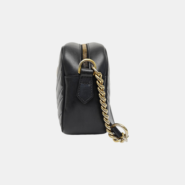 GG Marmont Small Quilted Calfskin Black