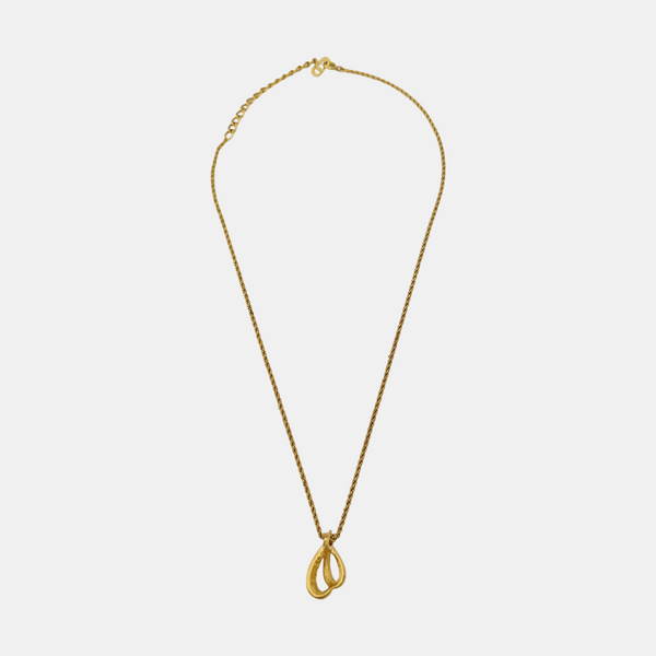 Twist Round Metal Gold Necklace