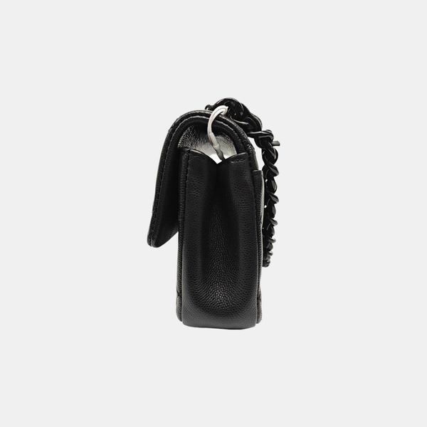My Everything Flap Quilted Grained Calfskin Black