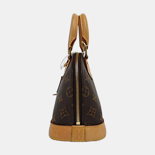 ALMA BB Monogram Coated Canvas Brown
